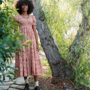 Christy Dawn Brooklyn Dress in Mandarin Ditsy Field Size XS